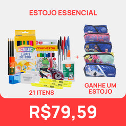 Kit Estojo Essencial - Material Escolar