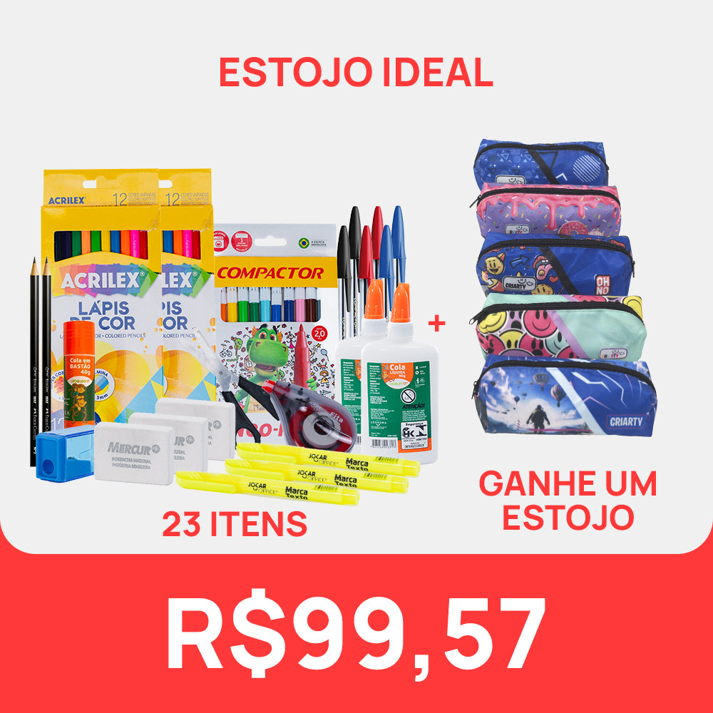 Kit Estojo Ideal - Material Escolar